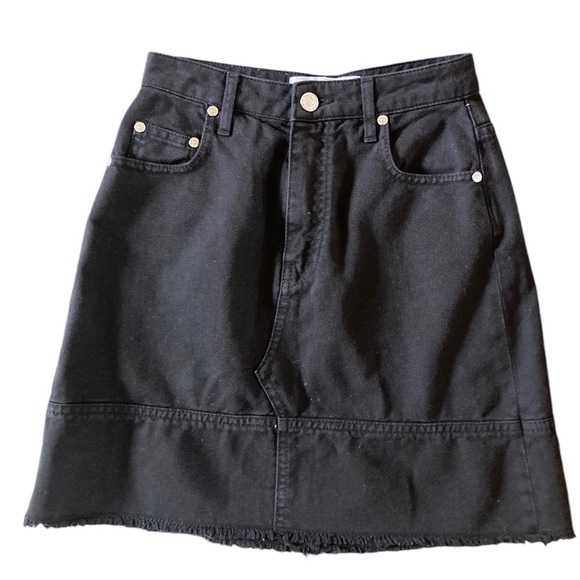 MSGM Milano Denim Mini Skirt in Black Made in Italy - Picture 1 of 8